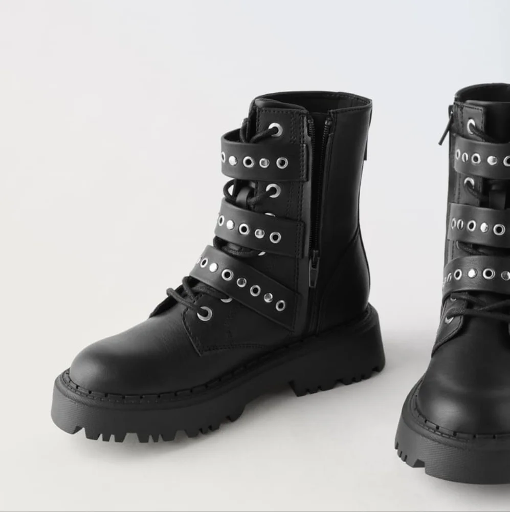 ZARA KIDS STUDDED ANKLE BOOTS